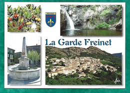 La Garde-Freinet (83) Vue Générale Fontaine Cascade Blason Fruits 2scans 21-08-2000 - La Garde Freinet