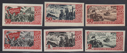Russia / Sowjetunion 1947 - Mi-Nr. 1162-1167 B ** - MNH - Oktoberrevolution (4) - Unused Stamps