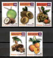 CUBA 2020 ***  Fruits Coconut Tarmind Sapodilla Chikoo 5V MNH (**) Limited Edition - Nuovi