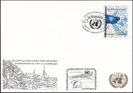 UNO WIEN 2003 Mi-Nr. 256 WEISSE KARTE - INT. BRIEFMARKENBÖRSE SINDELFINGEN 24.10.2003 - Briefe U. Dokumente