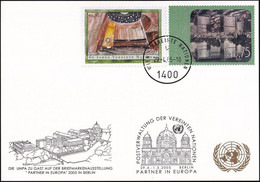 UNO WIEN 2005 Mi-Nr. 268 WEISSE KARTE - BRIEFMARKENAUSSTELLUNG BERLIN 29.04.2005 - Covers & Documents