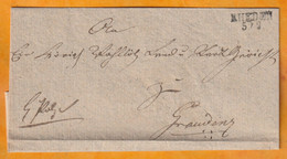 1814 - BASSE SAXE - Département Conquis - Enveloppe Pliée De RHEDEN Vers GRAUDENZ, Auj Grudziądz En Pologne - 1792-1815: Départements Conquis
