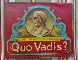 COLLECTION  Boite Vide De 10 Cigares QUO VADIS? - Etuis à Cigarettes Vides