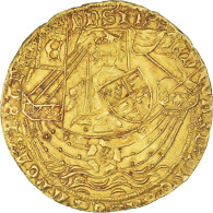 Monnaie, Grande-Bretagne, Edward IV, Noble D'or à La Rose, 1464-1470, Londres - 1066-1485 : Baja Edad Media