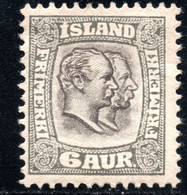 924.ICELAND,1907 CHRISTIAN IX & FREDERICK VIII 6 A.# 75 MH - Ungebraucht