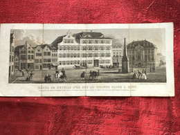 BONN Allemagne Rare-Vintage Hôtel De L'Étoile Sur Grand Place-☛Publicité Etiquette D'hôtel-☛4 Vignettes-Plan-1900- Deuts - Etiquetas De Hotel