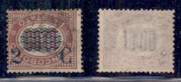 Regno - Vittorio Emanuele II - 1878 - 2 Cent Su 10,00 (36b) Con Soprastampa Capovolta - Usato (2400) - Autres & Non Classés