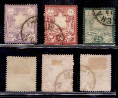 IRAN - 1881 - Sole Litografici (37/39) - Serie Completa - Usati (85) - Autres & Non Classés