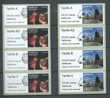 ESPAGNE SPANIEN SPAIN ESPAÑA 2022 ETIQUETA ATM: ALBUFERA-FALLAS (VALENCIA) SET 8V MNH - Service