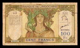 Nueva Caledonia New Caledonie 100 Francs 1937-1967 Pick 42e BC- G - Nouvelle-Calédonie 1873-1985