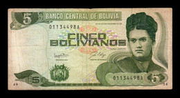 Bolivia 5 Bolivianos L. 1986 (1987) Pick 203a Serie A BC F - Bolivia