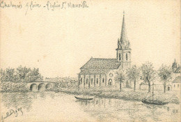 Chalonnes Sur Loire * RARE CPA Illustrateur Faite à La Main 1905 - Chalonnes Sur Loire