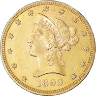 Monnaie, États-Unis, Coronet Head, $10, Eagle, 1899, U.S. Mint, Philadelphie - 10$ - Eagles - 1866-1907: Coronet Head (Tête Couronnée)