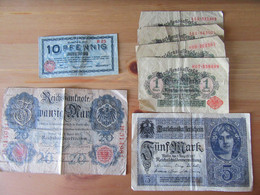 Allemagne / Deutschland - 7 Billets Divers Entre 1910 Et 1918 - 10 Pfennig Köln, 1 Mark, 5 Mark, 20 Mark - Sammlungen