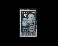 ITALY STAMP - TRIESTE ZONE A - 1950 Pioneers Of The Italian Wool Industry - AMG FTT MH (BA5#81) - Ungebraucht
