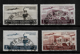 ITALY STAMP - AEGEAN ISLANDS - 1940 Airmail - Exhibition In Napoli SET USED (BA5#88) - Aegean (Autonomous Adm.)