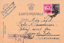 A16417 - MILITARY LETTER CENZURAT CENZORED BUCURESTI 622 KING MICHAEL 10 LEI  POSTAL STATIONERY 1944 - 2. Weltkrieg (Briefe)