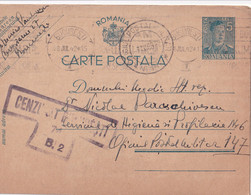 A16443 - MILITARY LETTER POSTAL STATIONERY KING MICHAEL 5 LEI CENZORED BUCURESTI 1942 OFICIUL POSTAL MILITAR NR. 147 - World War 2 Letters