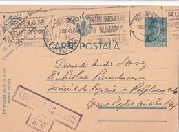 A16449- MILITARY LETTER POSTAL STATIONERY KING MICHAEL 5 LEI CENZORED BUCURESTI 151 B.1 1942 OFICUL MILITAR NR. 147 - 2de Wereldoorlog (Brieven)