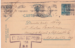 A16450- MILITARY LETTER POSTAL STATIONERY KING MICHAEL 5 LEI CENZORED BUCURESTI 151 B.1 1942 OFICUL MILITAR NR. 147 - 2. Weltkrieg (Briefe)