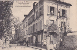 92 CHATENAY MALABRY ,façade Hôtel Restarant Du Val D'Aulnay Et De La Vallée Aux Loups , Attelage Charette - Chatenay Malabry