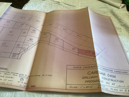 Plan   Dessin Carcoar Dam WATER  CARCOAR   BARRAGE 1970;australia Australie - Opere Pubbliche