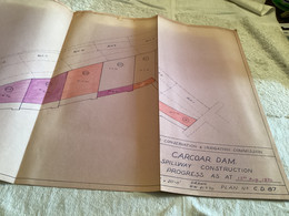 Plan   Dessin Carcoar Dam WATER  CARCOAR   BARRAGE 1970;australia Australie - Opere Pubbliche