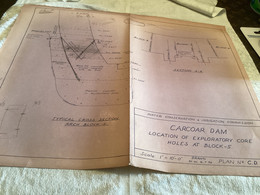 Plan   Dessin Carcoar Dam WATER  CARCOAR   BARRAGE 1970;australia Australie - Travaux Publics