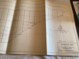 Plan   Dessin Carcoar Dam WATER  CARCOAR   BARRAGE 1970;australia Australie Construction - Publieke Werken