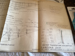 Plan   Dessin Carcoar Dam WATER  CARCOAR   BARRAGE 1970;australia Australie Construction - Public Works