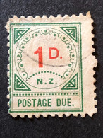 NEW ZEALAND Postage Due  1d Red And Green FU - Portomarken