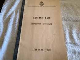 Plan WATER CONSERVATION AND IRRIGATION COMMISSION INSPECTION BROCHURE CARCOAR DAM - Travaux Publics