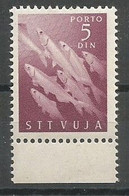 Italy Yugoslavia Italia Trieste Zone B Porto Sassone 10 MNH / ** 1949 Sass.CV: 120,00€ Segnatasse Fishes - Postage Due