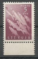 Italy Yugoslavia Italia Trieste Zone B Porto Sassone 10 MNH / ** 1949 Sass.CV: 120,00€ Segnatasse Fishes - Impuestos