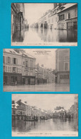 MONTEREAU 77 (  LOT DE 3 CARTES ) LES INNONDATIONS DE 1910 - Montereau