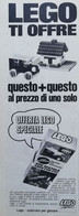 PUBBLICITÀ LEGO System " LEGO TI OFFRE Questo+questo Al Prezzo Di Uno Solo" 1968 - Lego System