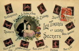 Le Langage Des Timbres * Carte Photo * Timbre Philatélie Stamps Stamps - Timbres (représentations)