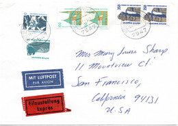 59890 - Bund - 1993 - 2@350Pfg SWK MiF A LpEilBf WILDBAD -> SAN FRANCISCO, CA (USA) - Covers & Documents