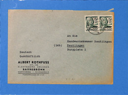 Allemagne Zone Française 1947 Wurttemberg -  Lettre De Baiersbronn (G6106) - Württemberg