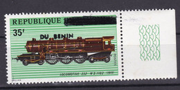 BENIN 1992 MICHEL 524 35F Val. 70€ - LOCOMOTIVE 232 TRAINS TRAIN RAILWAYS - OVERPRINTED OVERPRINT SURCHARGE MNH - Bénin – Dahomey (1960-...)