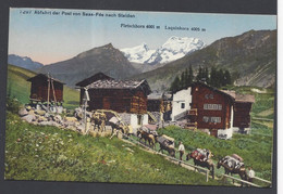 Schweiz Suisse : Bild-PK CPI "Abfahrt Der Post Von Saas Fée Nach Stalden" Ungelaufen / Non Circulé - VS Valais