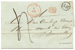 BELGIQUE -  TAD ATH + SR + BOITE RURALE AH SUR LETTRE SANS CORRESPONDANCE DE BRUGELETTE, 1846 - Other & Unclassified