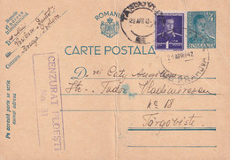 A16470 - MILITARY LETTER POSTAL STATIONERY ROMANIA  CENZORED PLOIESTI NR. 31 KING MICHAEL 4 LEI 1942  POST CARD USED - World War 2 Letters