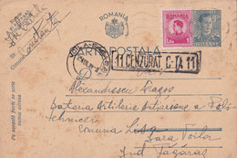 A16471 - MILITARY LETTER POSTAL STATIONERY ROMANIA  CENZORED CONSTANTA 11  KING MICHAEL 9.5 LEI 1944  POST CARD USED - Cartas De La Segunda Guerra Mundial