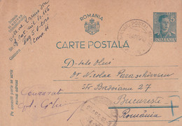 A16456 - MILITARY LETTER ROMANIA POSTAL STATIONERY CENZORED CAMP 11  KING MICHAEL 5 LEI   USED 1942  VINTAGE POST CARD - Lettres 2ème Guerre Mondiale