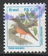 Brasil/ Brazil, 1994 - Local Fauna, Birds / Oiseaux -|- Sabiá-Laranjeira - Oblitérés