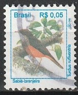 Brasil/ Brazil, 1994 - Local Fauna, Birds / Oiseaux -|- Sabiá-Laranjeira - Used Stamps
