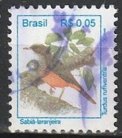 Brasil/ Brazil, 1994 - Local Fauna, Birds / Oiseaux -|- Sabiá-Laranjeira - Oblitérés