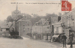 SEGRE - Vues De La Chapelle St-Joseph Et Place De L'Hôtel De Ville Carte RARE - Segre