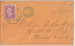 1864 - USA - ENVELOPPE De BALTIMORE => HARTLETON - Cartas